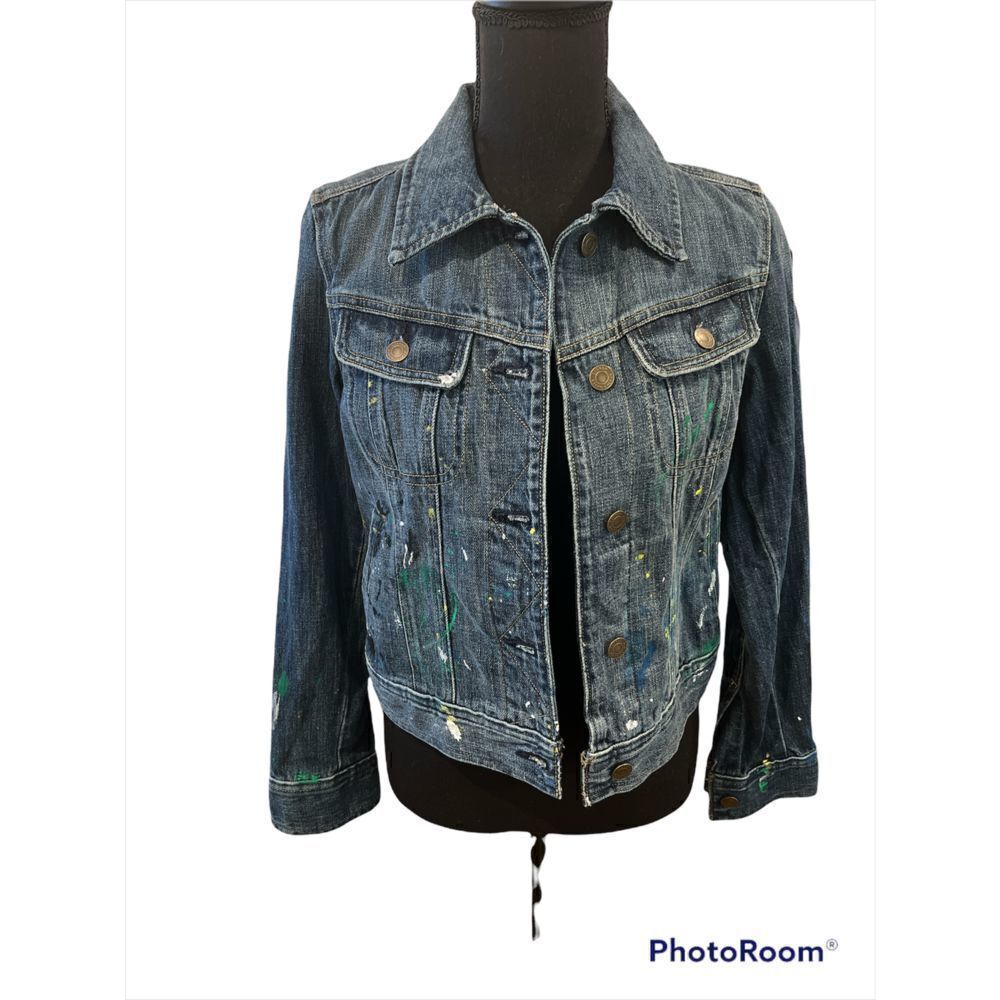 Paint Splatter Denim/Jean Jacket by Lauren Ralph Lauren